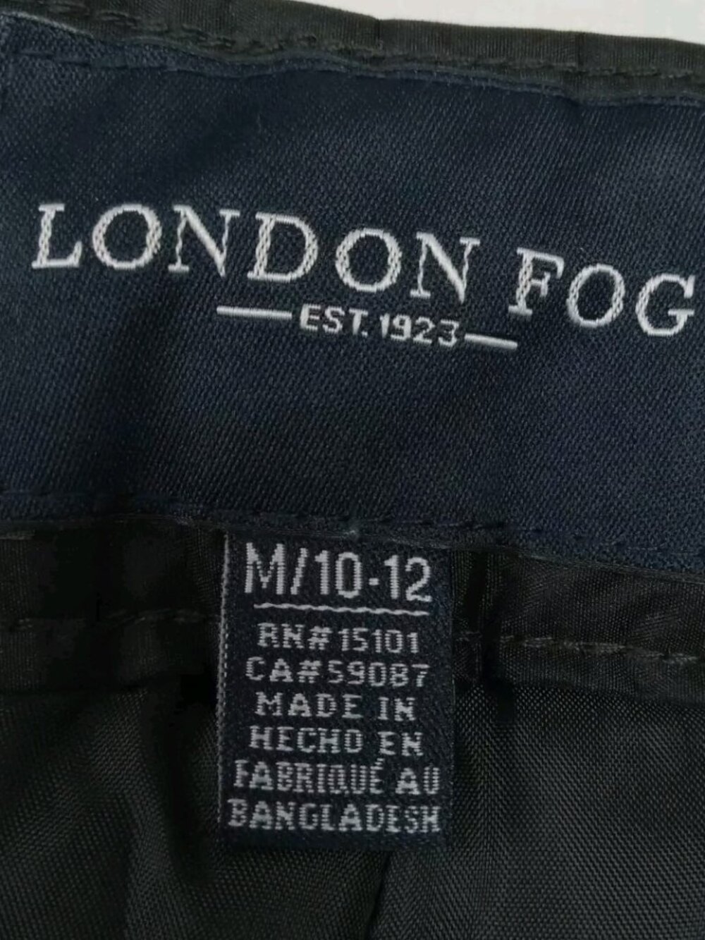 London Fog Kids Black Ski Snow Pants with Adjustable Waist Straps M 10-12 - Picture 12 of 15